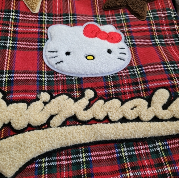 HELLO KITTY Plaid Drawstring Backpack NEW - Picture 4 of 8